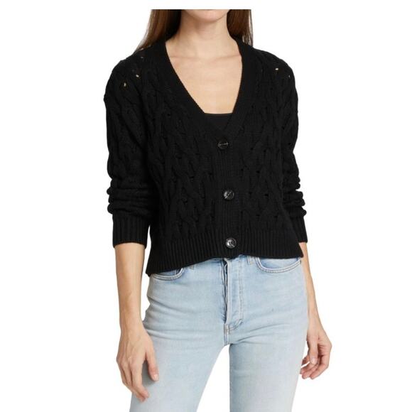 ATM Cable Knit Cotton & Cashmere Cardigan - Size XS - Picture 2 of 6